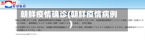 朝鲜疫情确诊(朝鲜疫情病例)-第3张图片