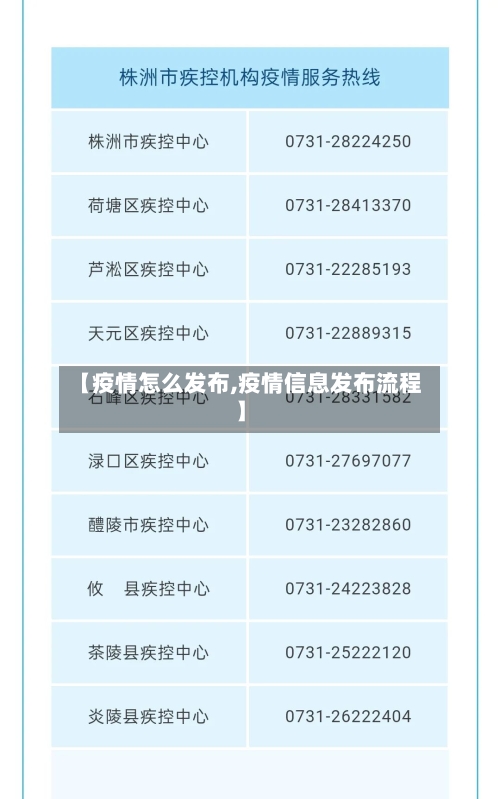 【疫情怎么发布,疫情信息发布流程】