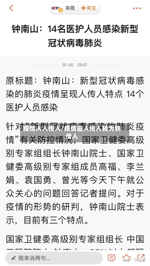 疫情人人传人/疫情由人传人转为物传人