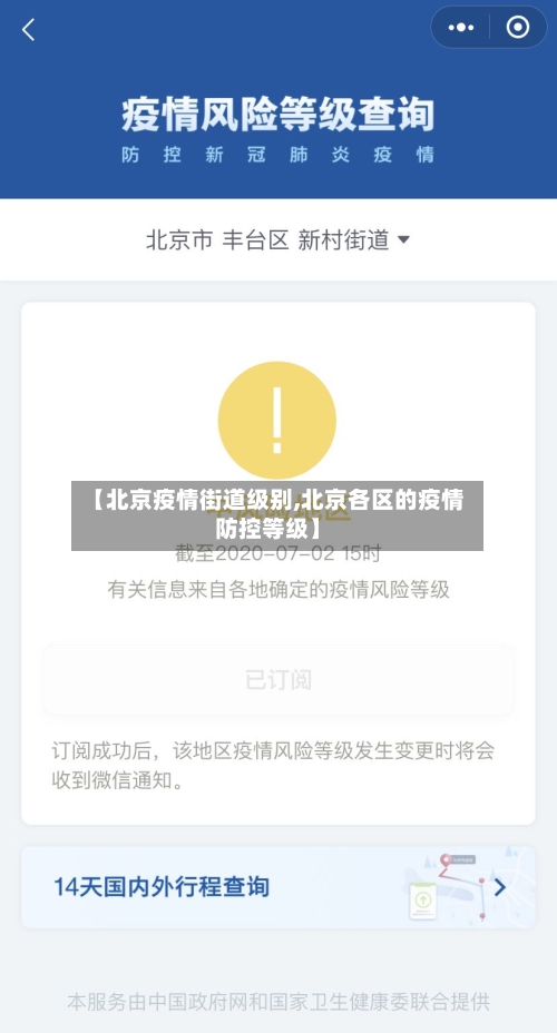 【北京疫情街道级别,北京各区的疫情防控等级】-第2张图片