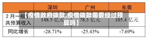 【疫情政府拨款,疫情拨款需要经过预算吗】-第2张图片