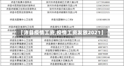 【沛县疫情工资,疫情工资发放2021】-第2张图片