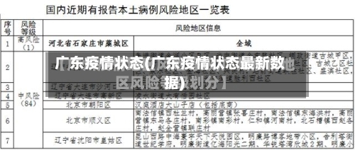 广东疫情状态(广东疫情状态最新数据)