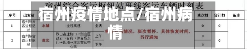 宿州疫情地点/宿州病情