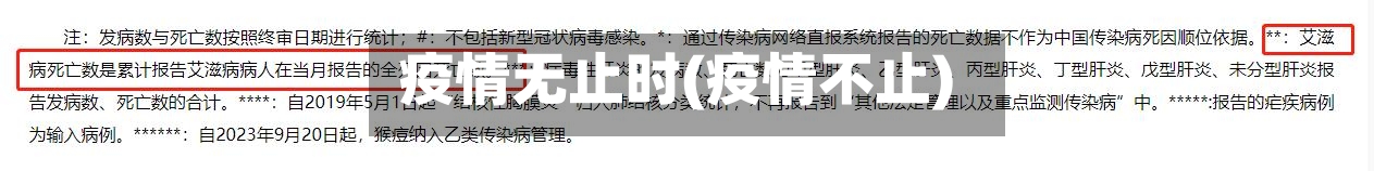 疫情无止时(疫情不止)