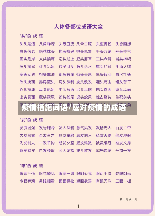 疫情措施词语/应对疫情的成语-第2张图片