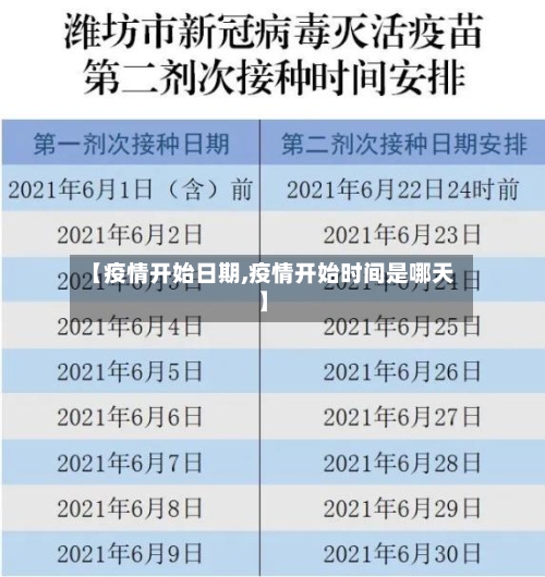 【疫情开始日期,疫情开始时间是哪天】