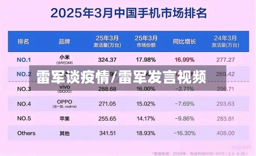 雷军谈疫情/雷军发言视频