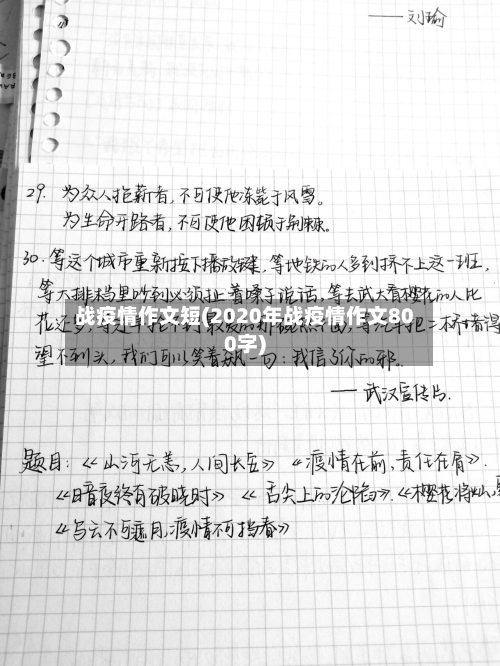 战疫情作文短(2020年战疫情作文800字)-第3张图片